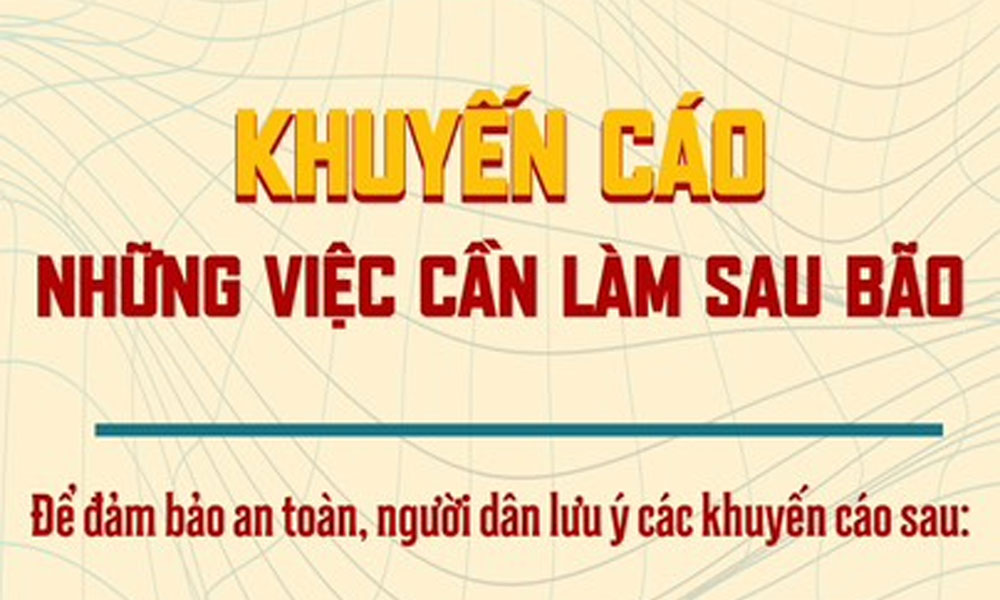 Khuyến cáo những việc cần làm sau bão